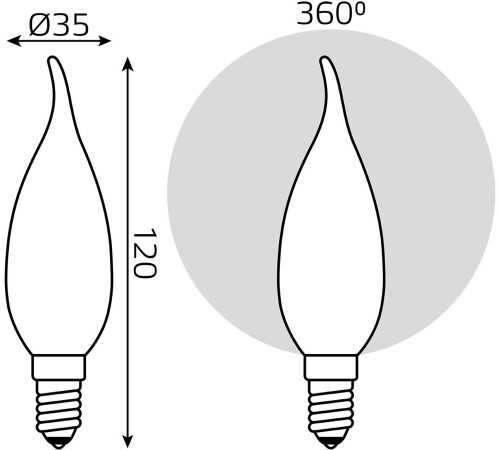 Лампа светодиодная Gauss Filament 104201209-D 9Вт цок.:E14 свеча 220B 4100K св.свеч.бел.нейт. (упак.:10шт) Лампа светодиодная Gauss Filament 104201209-D 9Вт цок.:E14 свеча 220B 4100K св.свеч.бел.нейт. (упак.:10шт)