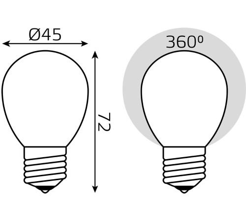Лампа светодиодная Gauss Filament 105202109-D 9Вт цок.:E27 шар 220B 3000K св.свеч.бел.теп. (упак.:10шт) Лампа светодиодная Gauss Filament 105202109-D 9Вт цок.:E27 шар 220B 3000K св.свеч.бел.теп. (упак.:10шт)