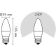 Лампа светодиодная Gauss 103102307 6.5Вт цок.:E27 свеча 220B 6500K св.свеч.бел.хол. (упак.:10шт)