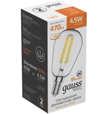Лампа светодиодная Gauss Basic 1141115 4.5Вт цок.:E14 220B 2700K св.свеч.бел.теп. (упак.:10шт)