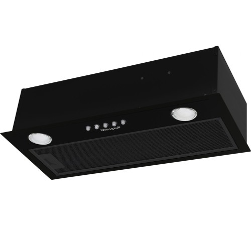 Вытяжка встраиваемая Weissgauff Alpha 50 PB BL черный управление: кнопочное (1 мотор)