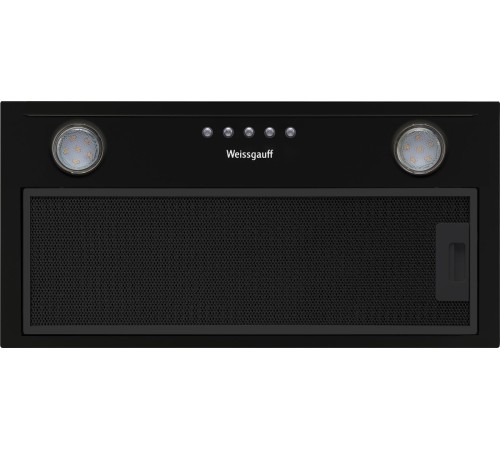 Вытяжка встраиваемая Weissgauff Alpha 50 PB BL черный управление: кнопочное (1 мотор)