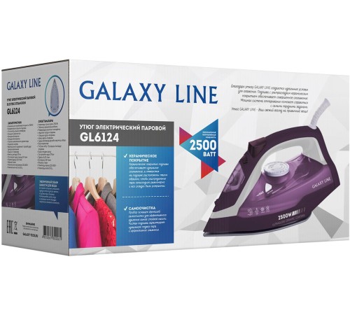 Утюг Galaxy Line GL 6124 2500Вт фиолетовый/белый