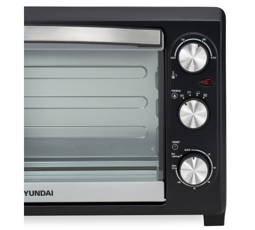 Мини-печь Hyundai MIO-HY073 26л. 1500Вт серебристый/черный Мини-печь Hyundai MIO-HY073 26л. 1500Вт серебристый/черный