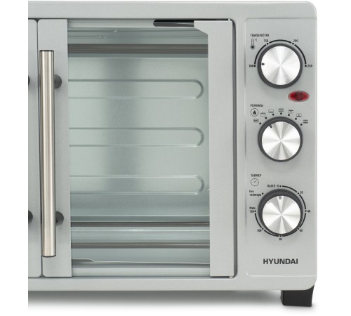 Мини-печь Hyundai MIO-HY077 30л. 1500Вт серебристый Мини-печь Hyundai MIO-HY077 30л. 1500Вт серебристый