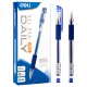 Ручка гелев. Deli Daily E6600SBlue прозрачный d=0.5мм син. черн. резин. манжета