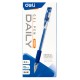 Ручка гелев. Deli Daily E6600SBlue прозрачный d=0.5мм син. черн. резин. манжета