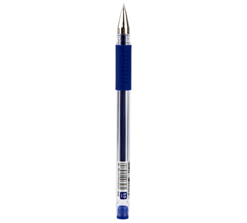 Ручка гелев. Deli Daily E6600SBlue прозрачный d=0.5мм син. черн. резин. манжета
