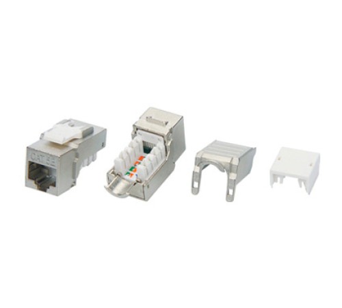 Модуль Hyperline KJ9-8P8C-C5E-90-SH-F-WH информ. KeystoneRJ45 кат.5E FTP стальной (упак.:1шт)