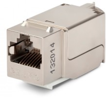 Hyperline KJNE-8P8C-C5e-90-SH-F-WH Вставка Keystone Jack RJ-45(8P8C), категория 5e, экранированная, 110 IDC, заделка с помощью NE-TOOL, белая