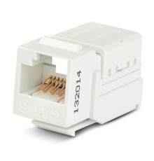 Hyperline KJNE-8P8C-C6-90-WH Вставка Keystone Jack RJ-45(8P8C), категория 6, 110 IDC, заделка с помощью NE-TOOL, белая