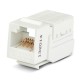 Hyperline KJNE-8P8C-C6-90-WH Вставка Keystone Jack RJ-45(8P8C), категория 6, 110 IDC, заделка с помощью NE-TOOL, белая