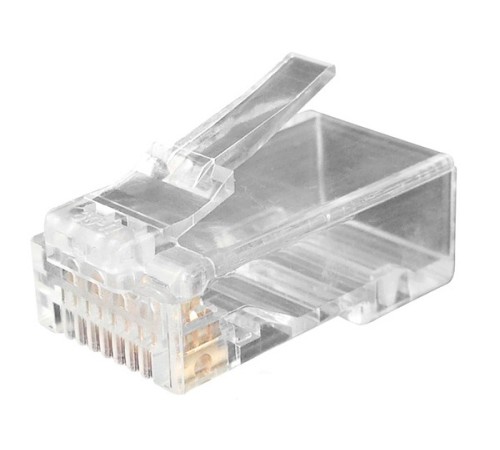 Коннектор Hyperline (PLUG-8P8C-UV-C6-100) UTP кат.6 RJ45 прозрачный (упак.:100шт)