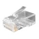 Коннектор Hyperline (PLUG-8P8C-UV-C6-100) UTP кат.6 RJ45 прозрачный (упак.:100шт)