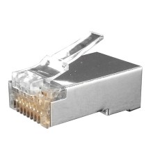 Коннектор Hyperline (PLUG-8P8C-UV-C6-SH-100) FTP кат.6 RJ45 прозрачный (упак.:100шт)
