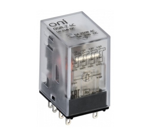 Реле промежуточное IEK Oni OGR-2 24В (OGR-2-4C-DC24V)