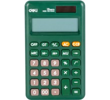 Калькулятор карманный Deli EM120GREEN зеленый 12-разр.