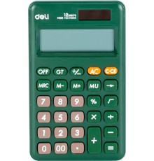 Калькулятор карманный Deli EM120GREEN зеленый 12-разр.