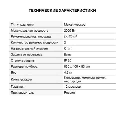 Конвектор Starwind SHV1020 2000Вт белый Конвектор Starwind SHV1020 2000Вт белый