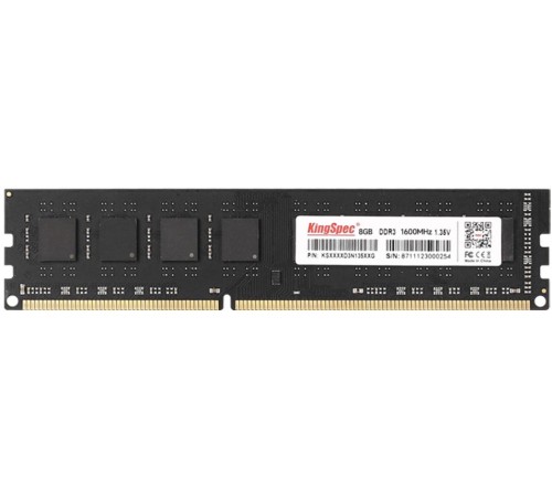 Память DDR3L 8Gb 1600MHz Kingspec KS1600D3P13508G RTL PC3-12800 CL11 DIMM 240-pin 1.35В