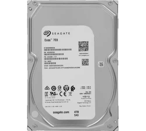 Жесткий диск Seagate SAS 3.0 4Tb ST4000NM003A Exos (7200rpm) 256Mb 3.5" Жесткий диск Seagate SAS 3.0 4Tb ST4000NM003A Exos (7200rpm) 256Mb 3.5"