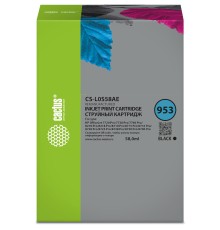 Картридж струйный Cactus CS-L0S58AE 953(есть ограничения по прошивке) черный (58мл) для HP OJ 7720 Pro/7730/7740/8210