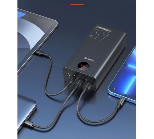 Мобильный аккумулятор Romoss PEA40PF 40000mAh QC3.0 22.5W 5A 2xUSB-A/USB-C черный (6973693499151)
