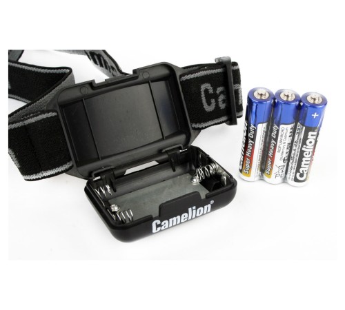 Фонарь налобный Camelion LED5355 черный 1Вт лам.:светодиод. AAAx3 (13748) Фонарь налобный Camelion LED5355 черный 1Вт лам.:светодиод. AAAx3 (13748)