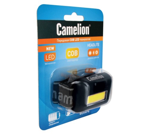 Фонарь налобный Camelion LED5355 черный 1Вт лам.:светодиод. AAAx3 (13748) Фонарь налобный Camelion LED5355 черный 1Вт лам.:светодиод. AAAx3 (13748)