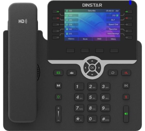 Телефон IP Dinstar C66GP черный Телефон IP Dinstar C66GP черный