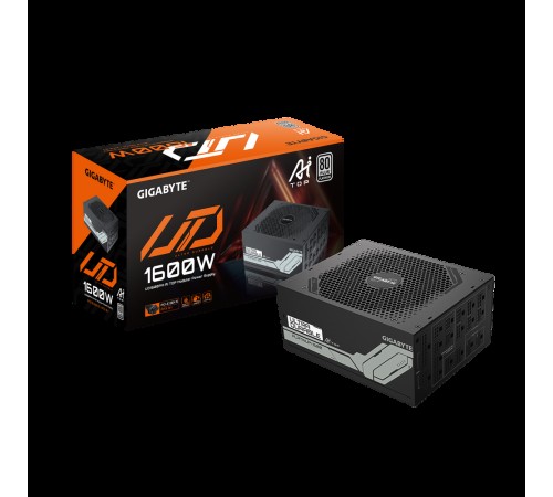 Блок питания ПК Gigabyte UD1600PM PG5 AI TOP 1600W, 80Plus, Platinum, Полностью модульный, PCIe Gen 5.0, ATX 3.1 compatible