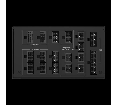 Блок питания ПК Gigabyte UD1600PM PG5 AI TOP 1600W, 80Plus, Platinum, Полностью модульный, PCIe Gen 5.0, ATX 3.1 compatible