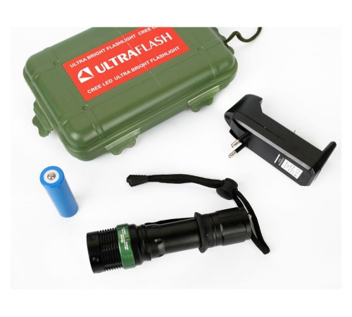 Фонарь ручной Ultraflash E142 черный 3Вт лам.:светодиод. AAAx3 (12187)