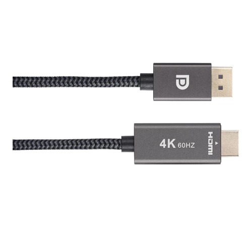 Кабель DisplayPort M-> HDMI M 4K@60Hz 1.8m Telecom,оплетка (TA561M-1.8M) VCOM Кабель-переходник Telecom DisplayPort M/HDMI M (TA561M-1.8M)