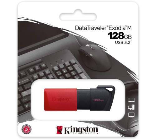 Флеш Диск Kingston 128Gb DataTraveler DTXM DTXM/128GB USB3.2 черный/красный