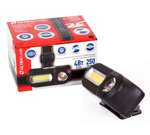 Фонарь велосипедный Ultraflash LED53763 черный 4Вт лам.:светодиод. встроенный аккумулятор (14504) Фонарь велосипедный Ultraflash LED53763 черный 4Вт лам.:светодиод. встроенный аккумулятор (14504)