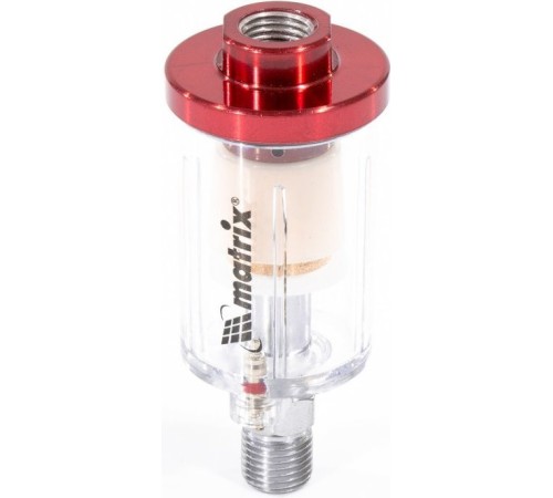 Фильтр влагоотделитель редуктор для пневмоинструмента Matrix 57008 350л/мин красный