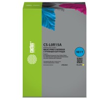 Картридж струйный Cactus CS-L0R15A 981Y желтый (240мл) для HP PageWide Enterprise Color 556dn/556xh/Flow MFP586z