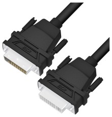 GCR Удлинитель 1.5m DVI-D, черный, DVI/DVI, 25M/25F, FullHD, 28 AWG, GCR-54714 Greenconnect GCR-54714