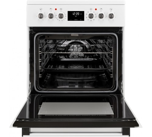 Плита Электрическая Weissgauff WES E12V15 WE белый