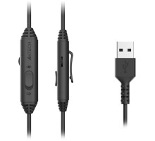 Наушники с микрофоном A4Tech Fstyler FH100U белый/черный 2м накладные USB оголовье (FH100U)