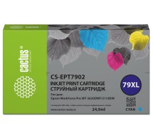 Картридж струйный Cactus CS-EPT7902 79XL голубой для Epson WorkForce WF-4630 Pro/WF-4640 Pro/WF-5110 Pro