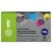 Картридж струйный Cactus CS-EPT7904 79XL желтый для Epson WorkForce WF-4630 Pro/WF-4640 Pro/WF-5110 Pro