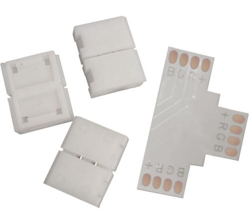 Набор коннекторов Basic для LED-ленты Т-образный RGB3014/5050/5060/5630 12V 10mm IP20 Набор коннекторов Basic для LED-ленты Т-образный RGB3014/5050/5060/5630 12V 10mm IP20