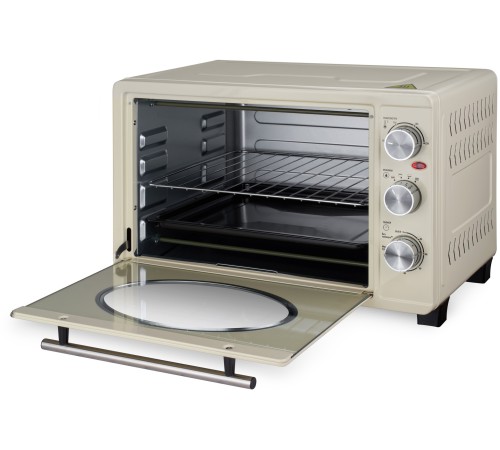 Мини-печь Hyundai MIO-HY084 33л. 1500Вт бежевый/хром Мини-печь Hyundai MIO-HY084 33л. 1500Вт бежевый/хром