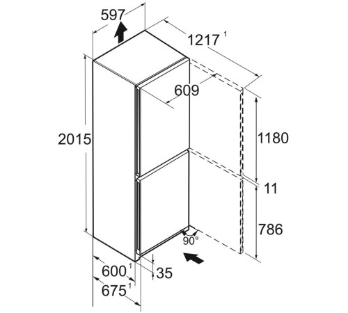 Холодильник Liebherr CNf 5703 белый (двухкамерный)