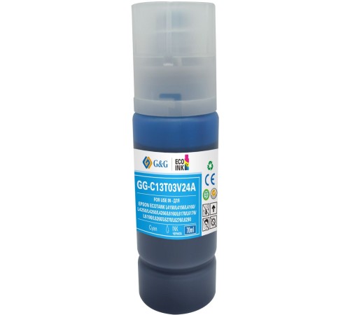 Чернила Cactus GG-C13T03V24A 101C голубой70мл для Epson L4150/L4160/L6160/L6170