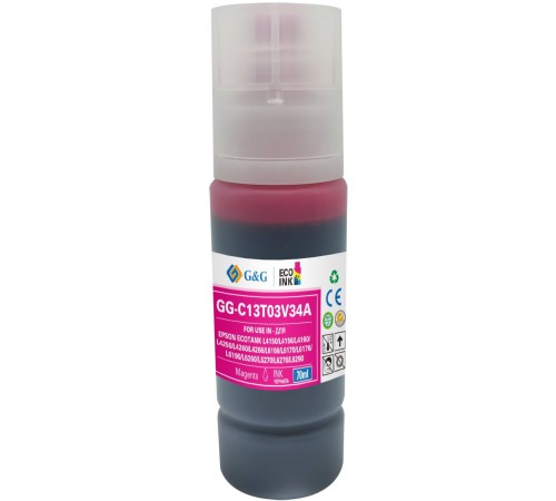 Чернила G&G GG-C13T03V34A 101M пурпурный70мл для Epson L4150/L4160/L6160/L6170