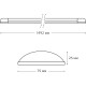 Светильник светодиодный линейный LED ДПО 50 Вт 4550 Лм 6500К 1492х75х25 мм IP20 алюминий матовый WLF-1 Gauss Gauss 144126350