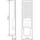 Светильник светодиодный уличный консольный LED ДКУ 80 Вт 8000 Лм 5000К IP65 190-250 В КСС Д 420х160х57 мм Avenue Gauss Gauss 629536380